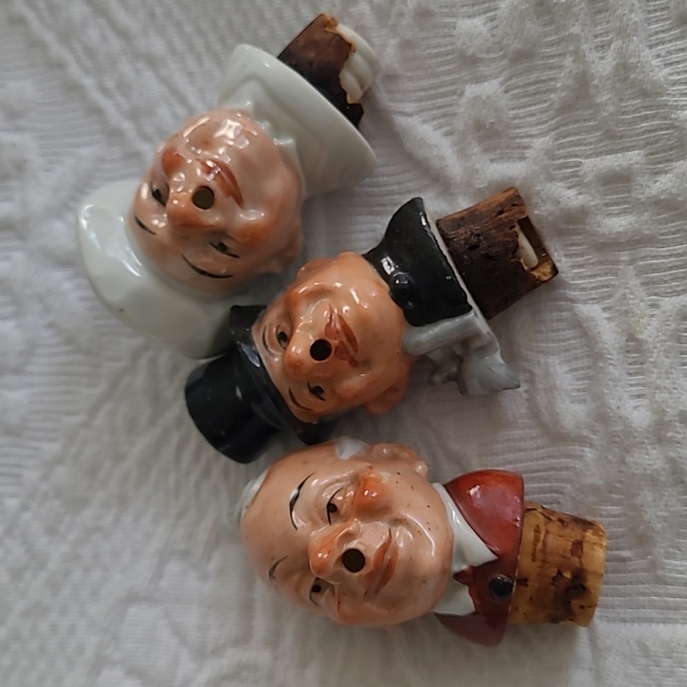 Vintage 🇩🇪 German bottle stoppers set off 3 rare